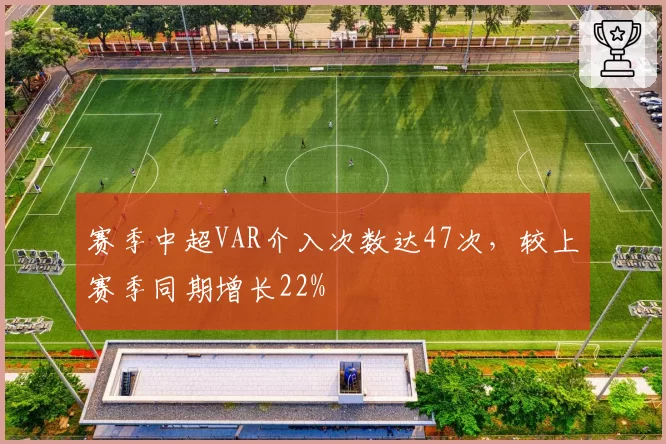 赛季中超VAR介入次数达47次，较上赛季同期增长22%